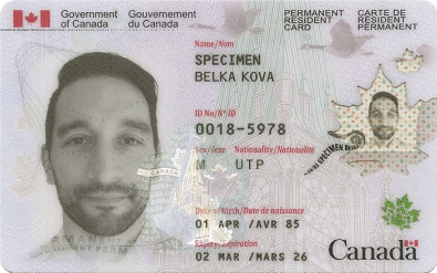 Canada PR card